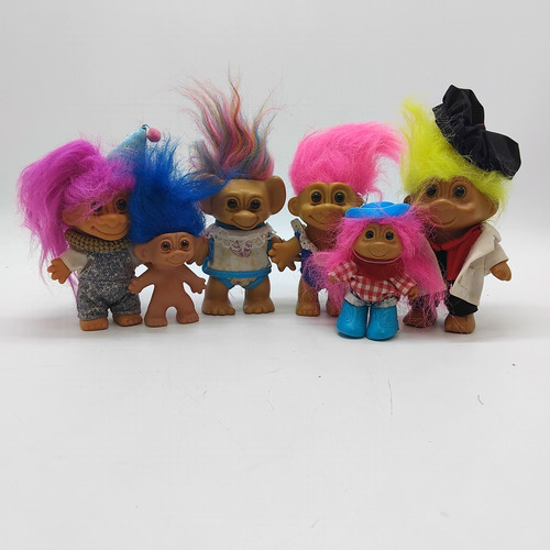 Vintage troll vinyl dolls - vinyl,