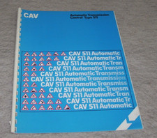 CAV AUTOMATIC TRANSMISSION CONTROL TYPE 511 BROCHURE & MAINTENANCE HANDBOOK 883