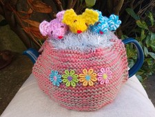 ⭐NEW HAND KNITTED⭐ - MICE TEA COSY/COZY/COSIES/COZIES GIFT/PRESENT ?