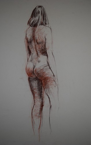 Life model study female - model, study,