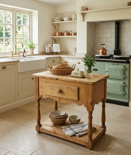 Antique pine rustic table prep - antique,