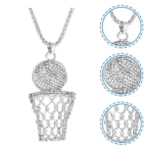 Basketball necklace pendant - basketball,