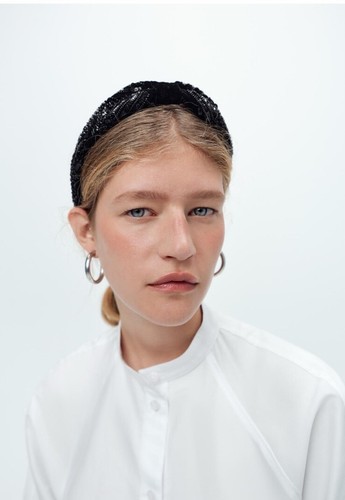 Beaded velvet headband zara - beaded, headband-zara