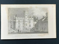 1829 Engraving, EDINBURGH, THE INTERIOR QUADRANGLE OF THE CASTLE, T. Shepherd