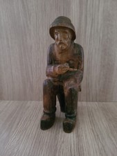 Vintage Hand Carved Sitting