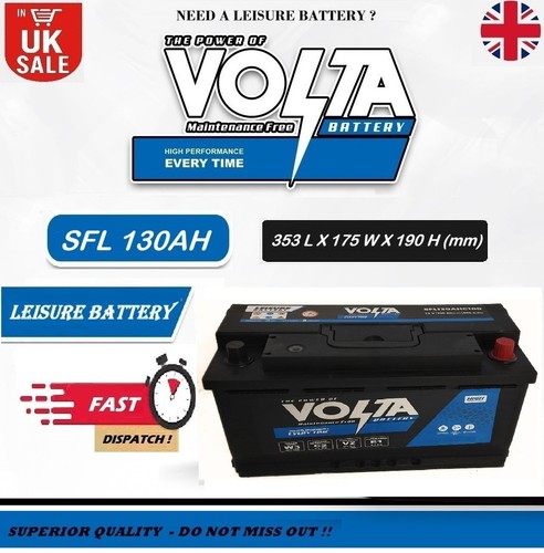 12v 130ah leisure battery - 130ah,