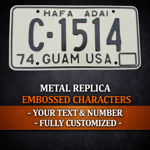 Guam 1974 metal embossed - 1974,