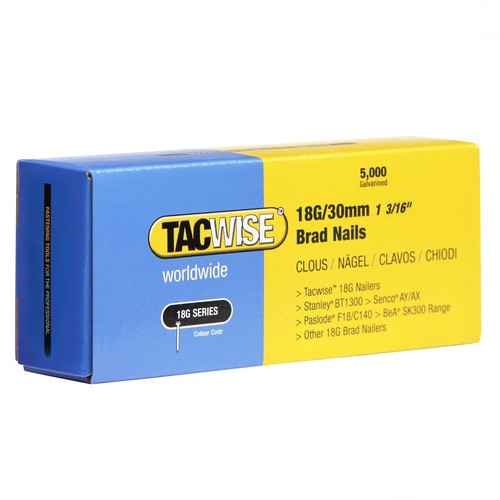 Tacwise 18g galvanised brad - galvanised,