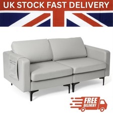 2 Seater Grey Sofa Loveseat