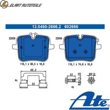 Brake Pad Set Disc Brake 13.0460-2666.2 for BMW X7/G07 8/Gran/G16/F93/G14  
