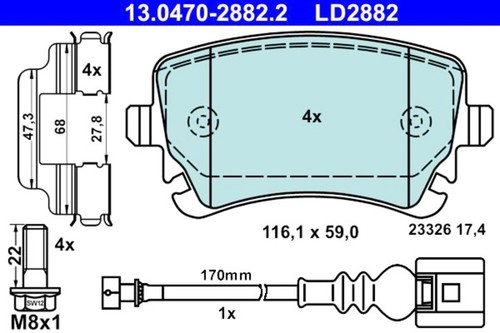 Ate disc brake pad - disc,