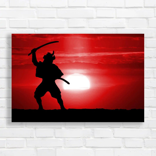 Samurai warrior silhouetted - samurai, at
