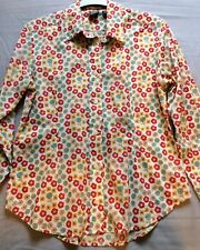 SAKS Fifth Avenue Liberty Print Ladies Shirt Daisies Print ?(8)? #Item15#
