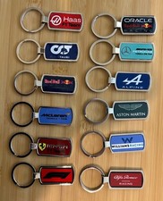 F1 teams Scuderia Logos Keyring metal Silver