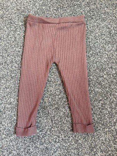 Nutmeg pink ribbed leggings - nutmeg,