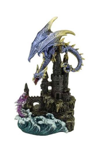 Majestic dragon with castle - dragon,