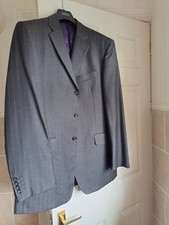 Men's Grey Pinstripe Pure Wool