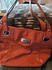 Relic Brand Ladies Large Orange Purse, Shoulder Bag. Pockets Inside. Good...