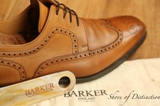 Barker Tan Brown Leather Derby Brogue Shoes Men's UK 10 US 11 EU 44