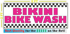 BIKINI BIKE WASH Banner Sign