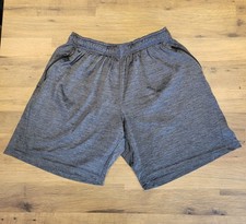 Vintage Men’s Fila Shorts Heather Grey Elastic Waist Zipped Pockets Size Small?