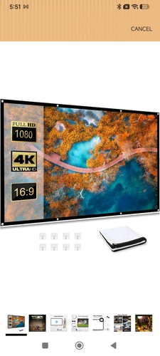 100 inch projector screen - inch,