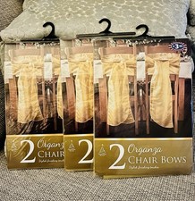 Gold Organza Chair Bows 3