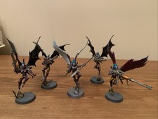 Warhammer 40k Games Workshop Drukhari Dark Eldar Scourges x5 With Spares Sprue