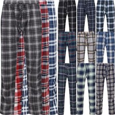 M&S Mens Pyjamas Lounge Wear Flannel Check Brushed Fleece Bottoms Nightwear PJs