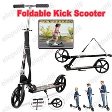 Folding Kids Teens Push Scooter Portable Adjustable Height Kick Stunt Big Wheel