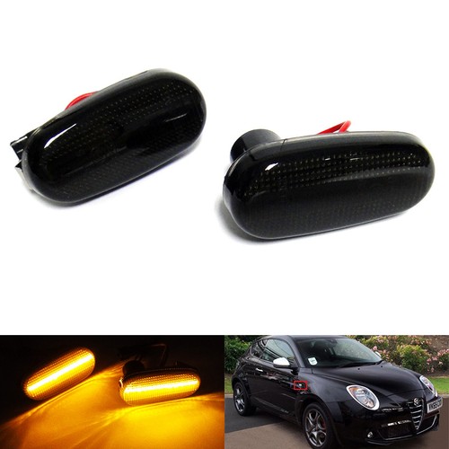 Black side indicator - black, led