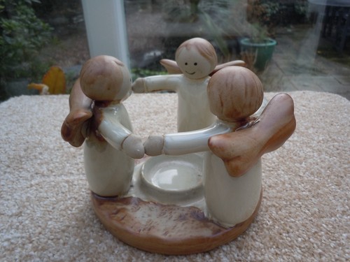 Ceramic angels circle tea - angels,
