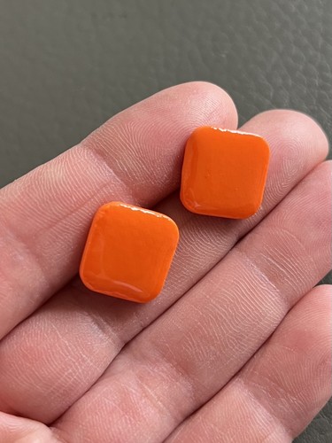 Handmade orange resin coated - handmade,