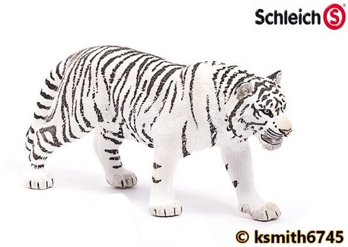 Schleich white tiger plastic - white,