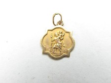 Pendant  St Christopher   9CT Yellow Gold - 375 Charm   - 1990s Charm   (Z4FV)