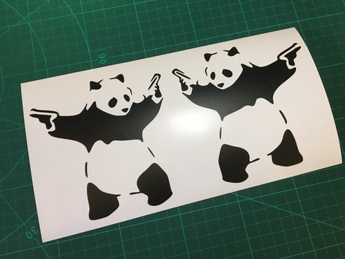 Banksy panda guns vinyl - (x2),