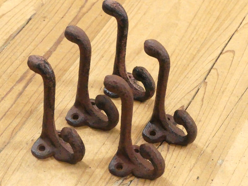 Rustic coat hooks - cast, iron