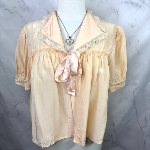 Vintage 1940s peach - 1940s, satin