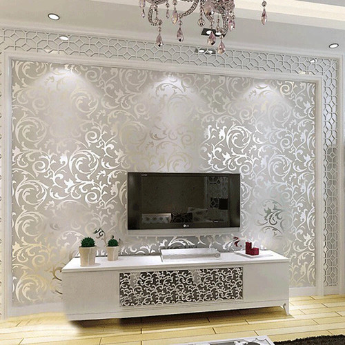 Glitter damask wallpaper - glitter,