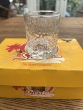 Vintage Retro Ravenhead Siesta  6 Spirit glasses 34cl  1970s Cocktail Bar 