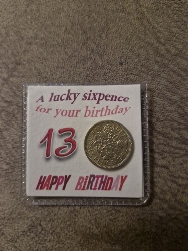 13th birthday lucky sixpence - 13th,