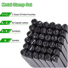 36pc Letter & Number Stamp Punch Set 5/6/8mm – Metal Wood Leather Craft Tools