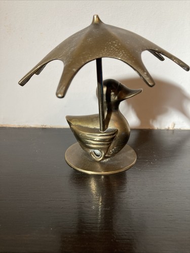 Vintage solid brass - brass, duck