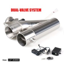 2.5inch 63mm Electric Exhaust Dual Valve Downpipe Y Pipe w/ Wireless Remote kit