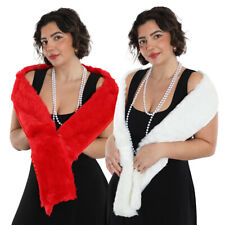 Women's Faux Fur Shawl 1920s