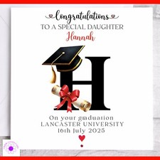 Personalised Graduation Card Daughter Son University Graduation Congratulations