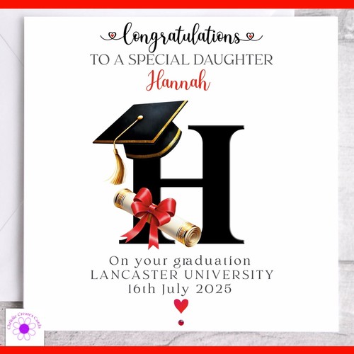 Personalised graduation card - personalised,
