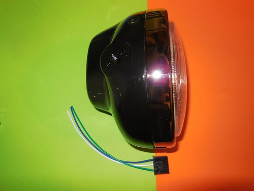 Emgo black headlight cafe - headlight,