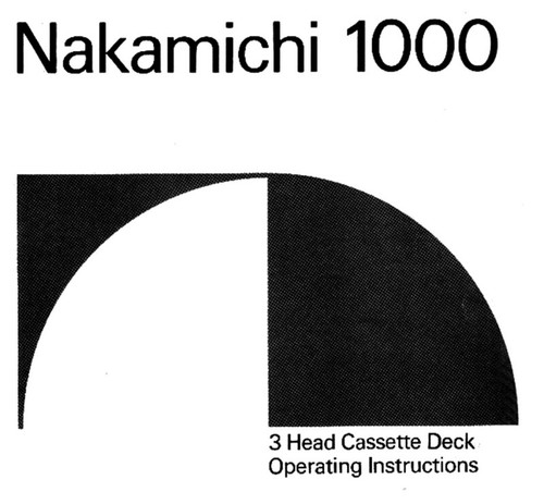 Nakamichi 1000 cassette - cassette, deck
