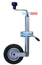 42mm Trailer or Caravan Standard Duty Jockey Wheel, with Clamp and Steel Wheel
